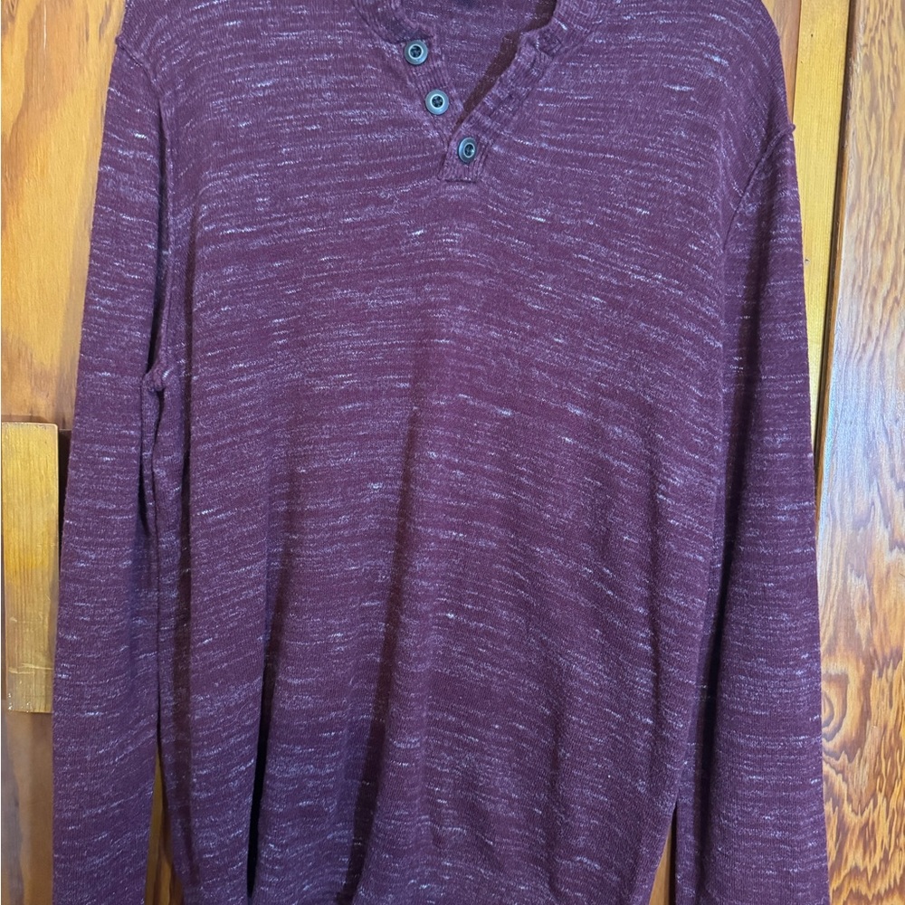 Express Men's Burgundy Crewneck Sweater
